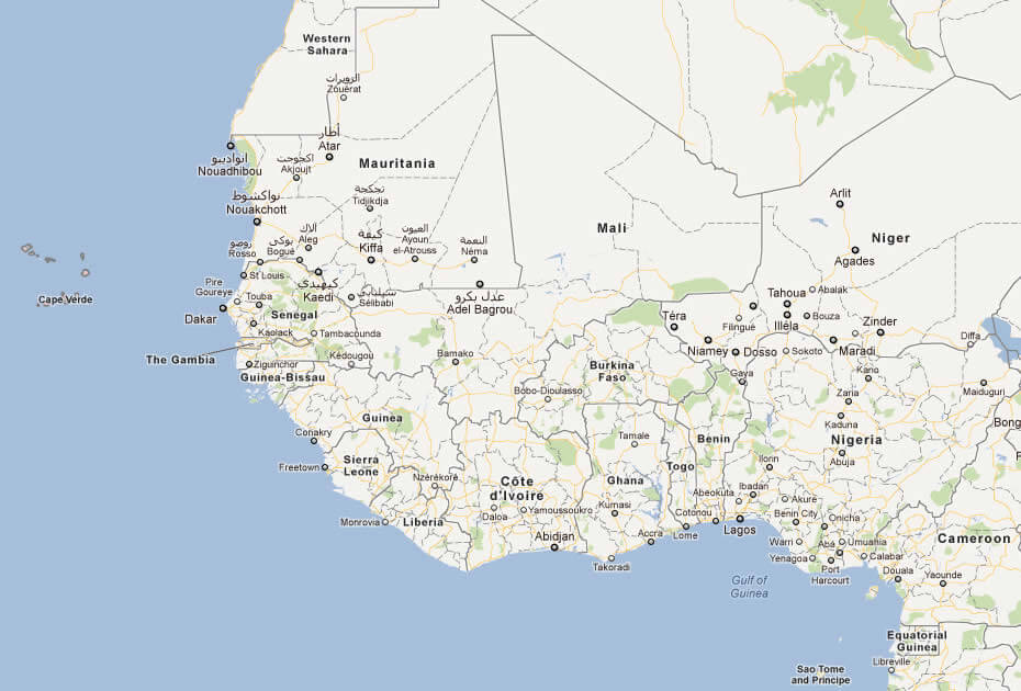 map of Cape Verde africa